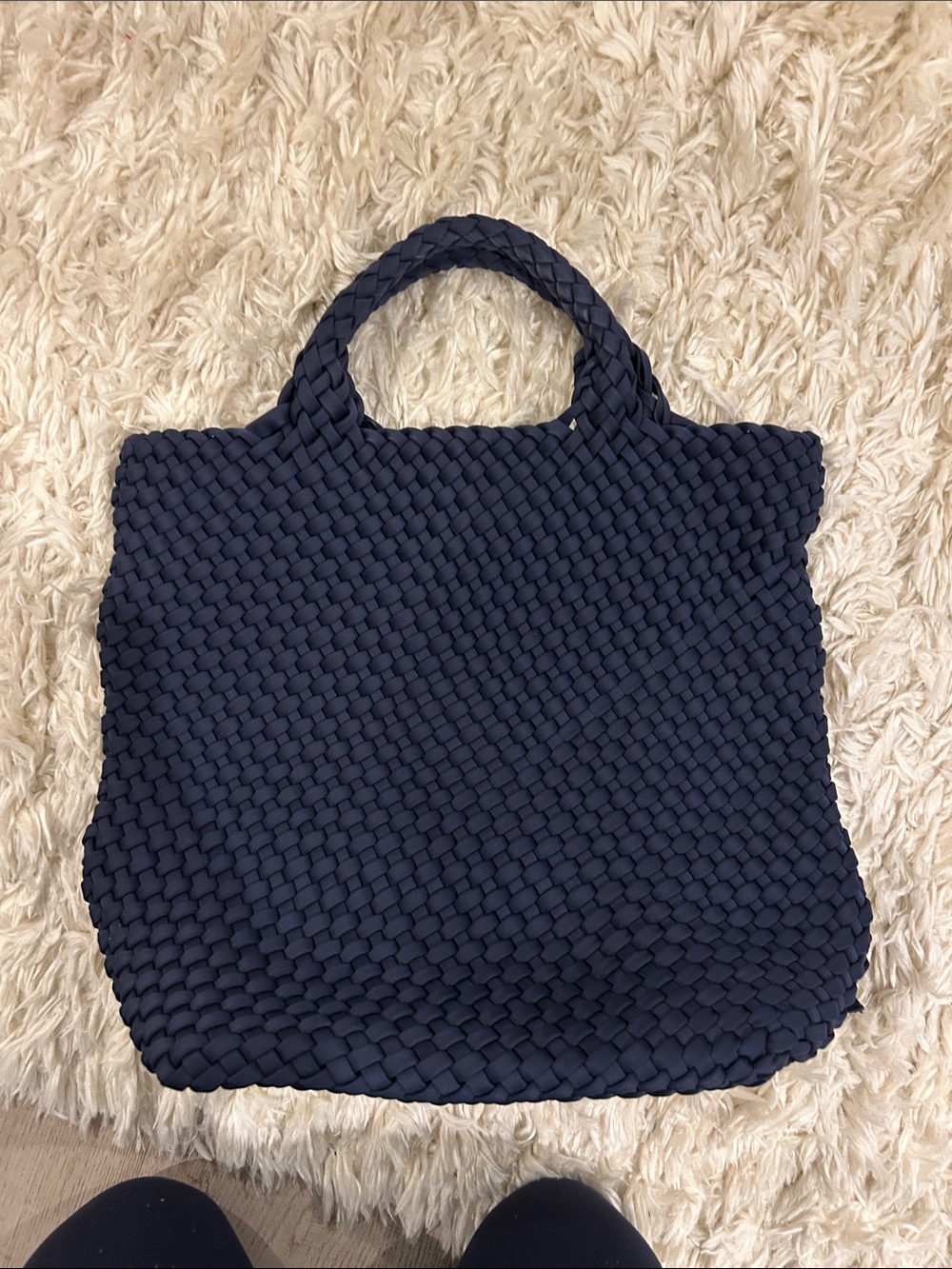 Naghedi Woven Tote Bag - Navy Blue